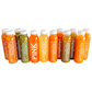 Simplicity Cold-Pressed Juice flavors, 12 12-oz bottles (2 Lean Elixirs, 2 Fat Burners, 2 Fresh Airs, 2 Green Blessings, 1 Orange Heavens, 1 Cayenne Lemon Kickers, 1 Pink Hydrations, and 1 Collagen Colada).